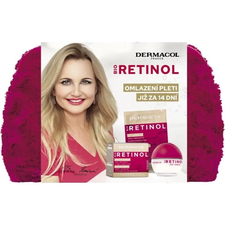 Dermacol Bio Retinol zestaw: krem dzień 50ml, noc 50ml + 2x maska 8ml