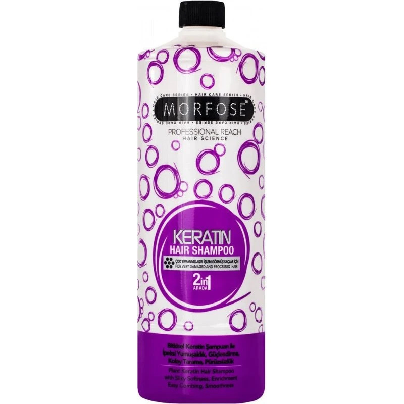 Morfose Keratin Hair Shampoo 2in1 Szampon do włosów zniszczonych 1000ml