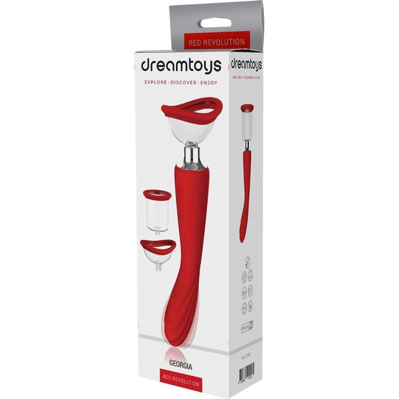 Dream Toys Red Revolution Georgia - wielofunkcyjny wibrator z ssaniem