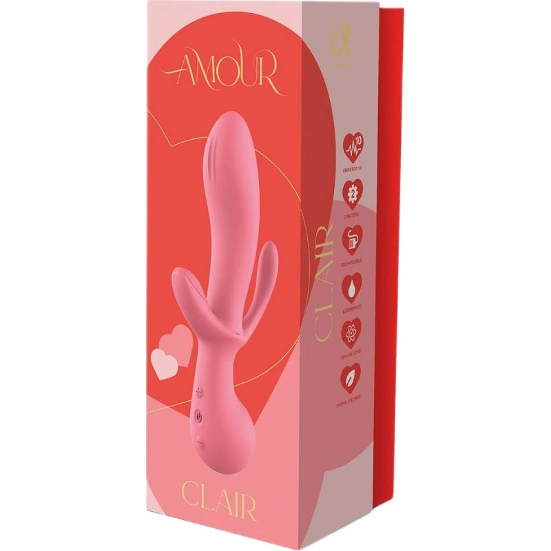 Dream Toys Amour Triple Pleasure – różowy wibrator potrójny