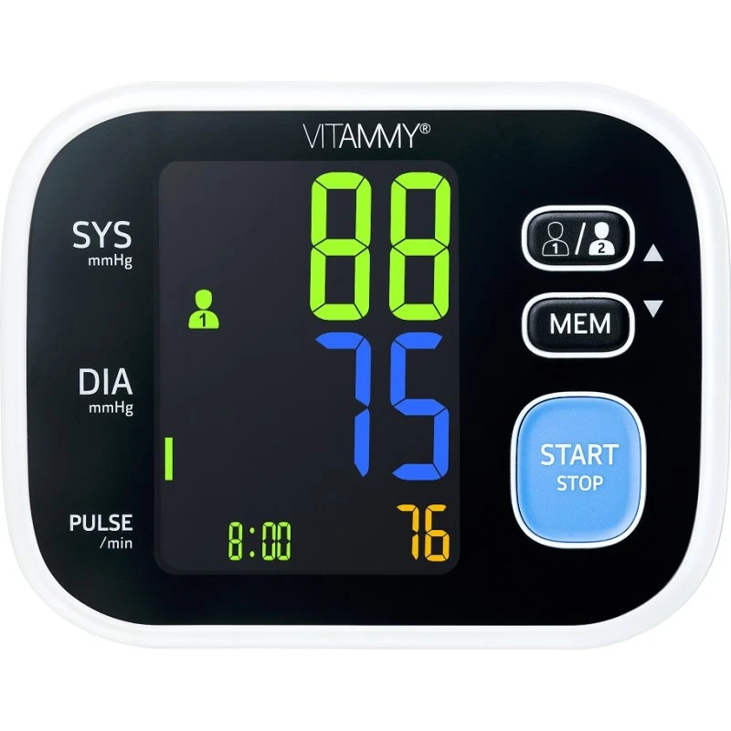 VITAMMY SMART 8 – ciśnieniomierz naramienny, wykrywanie arytmii, pamięć 2x60