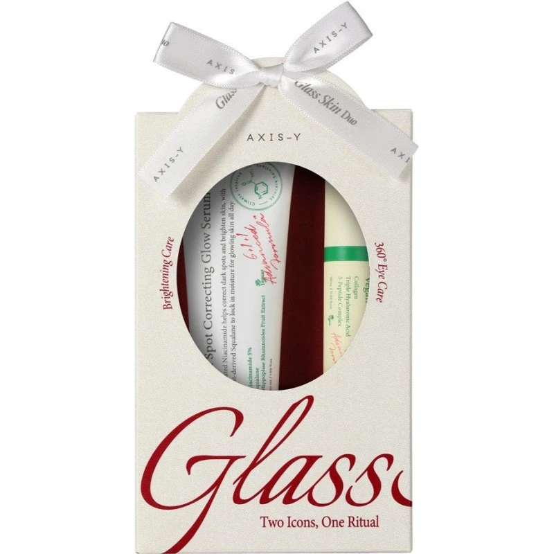AXIS-Y Glass Skin Duo: Serum rozjaśniające 50ml + Serum pod oczy 10ml