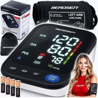 Berdsen Ciśnieniomierz naramienny elektroniczny mówi po polsku 22–42