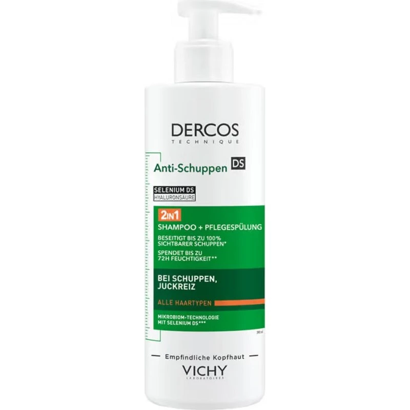 Vichy Dercos szampon przeciwłupieżowy 2w1 z odżywką 390ml