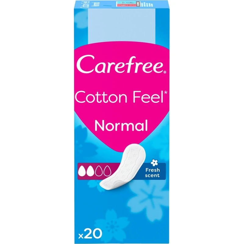 Carefree Cotton Feel Normal wkładki higieniczne świeży zapach 20 szt.