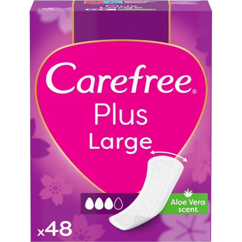 Carefree Plus Large wkładki higieniczne Aloe Vera 48 szt.