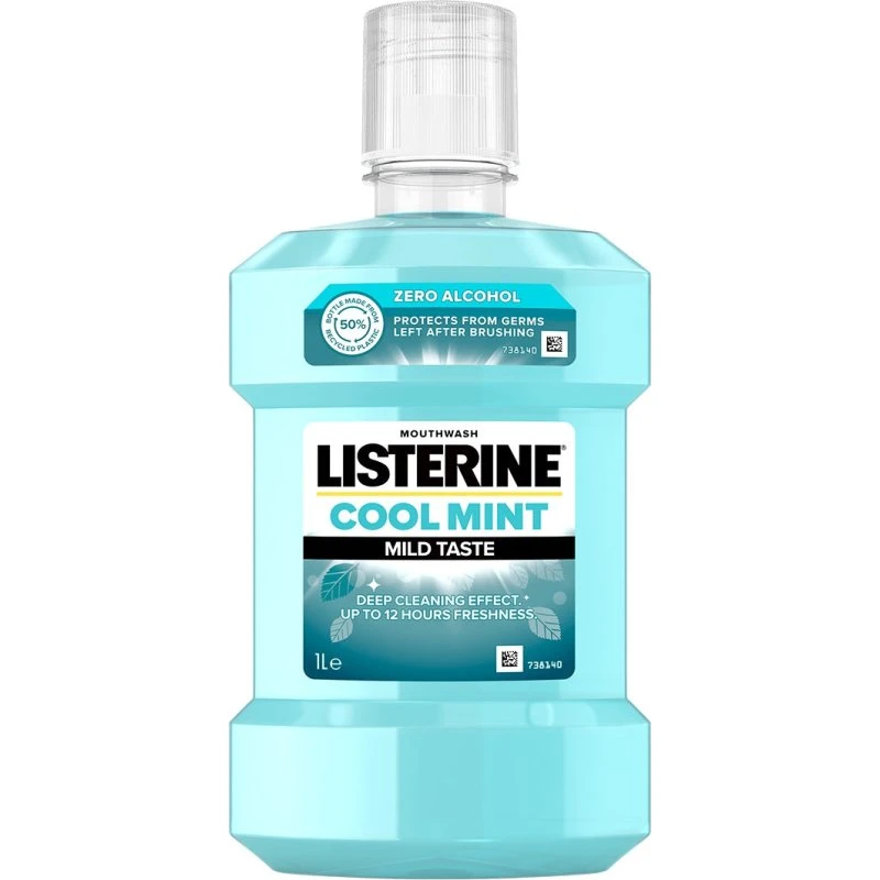 Listerine Cool Mint płyn do płukania jamy ustnej Mild Taste 1000ml