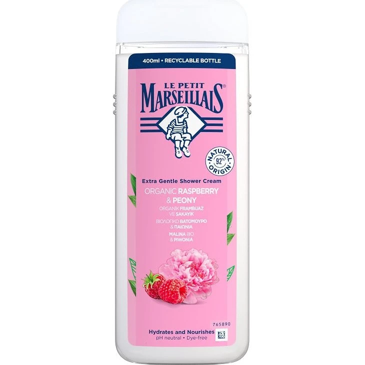 Le Petit Marseillais Kremowy żel pod prysznic Malina & Piwonia 400ml