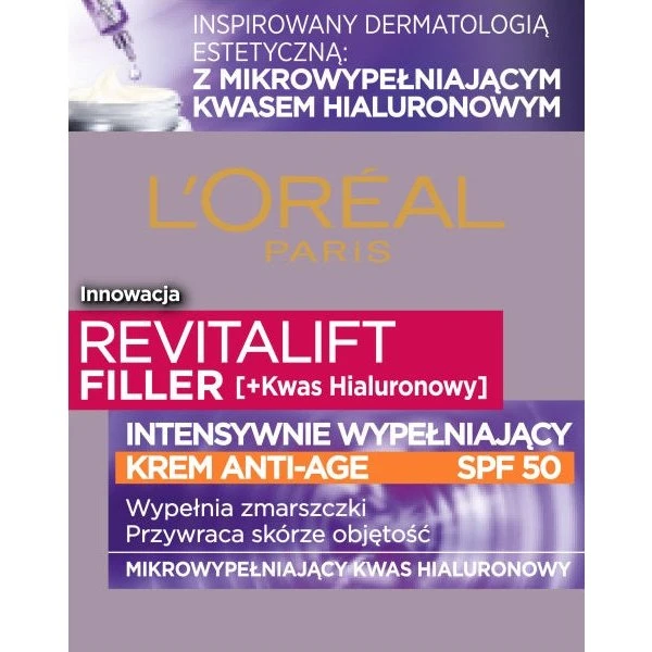 L'Oreal Paris Revitalift Filler [HA] SPF50 50ml