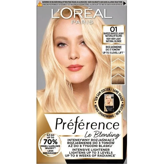 L'Oreal Paris Preference Le Blonding 01 Bardzo Jasny Naturalny Blond