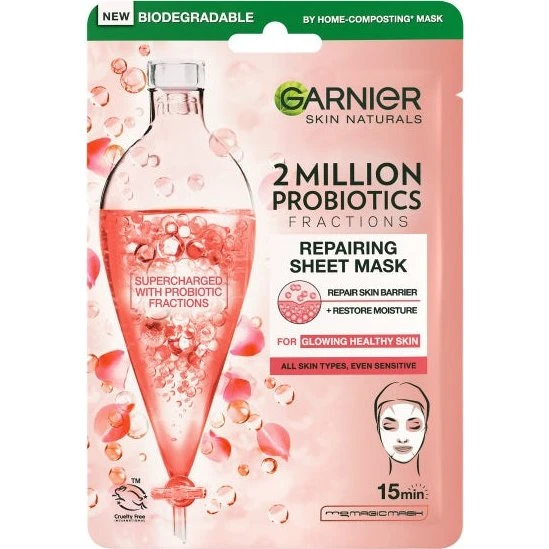 Garnier 2 Million Probiotics Fractions Repairing Sheet Mask 22g