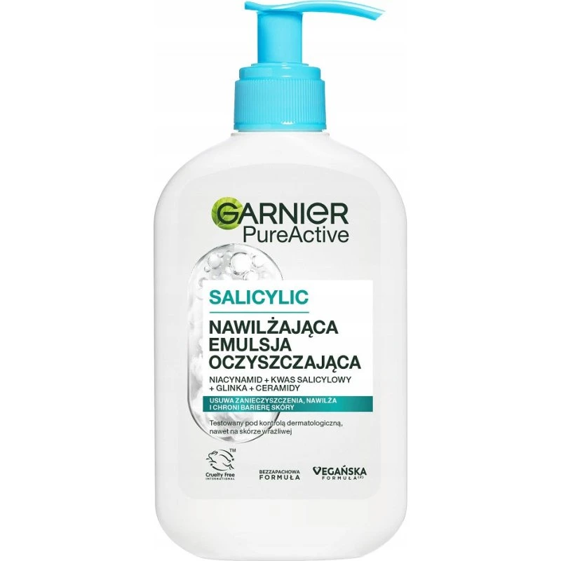 Garnier Pure Active HA nawilżająca emulsja oczyszczająca 250ml