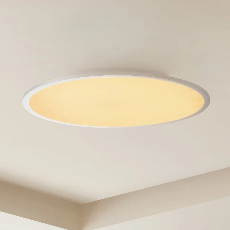 Lampa sufitowa LED Narima Lindby, Ø 60 cm, srebrna