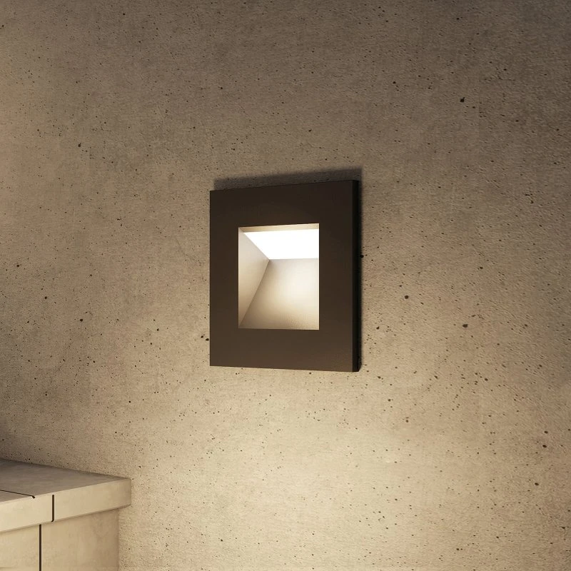 Arcchio Zamo Lampa Wpuszczana Ścienna IP65 Black G9