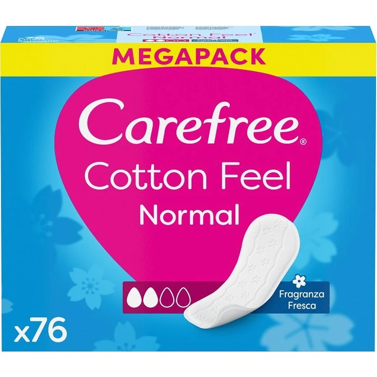 Carefree Cotton wkładki higieniczne świeży zapach, 76 szt.