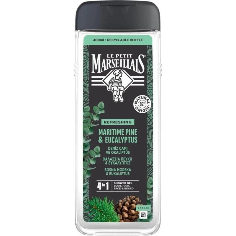 Le Petit Marseillais Żel pod prysznic 4w1 Sosna Morska & Eukaliptus 400ml