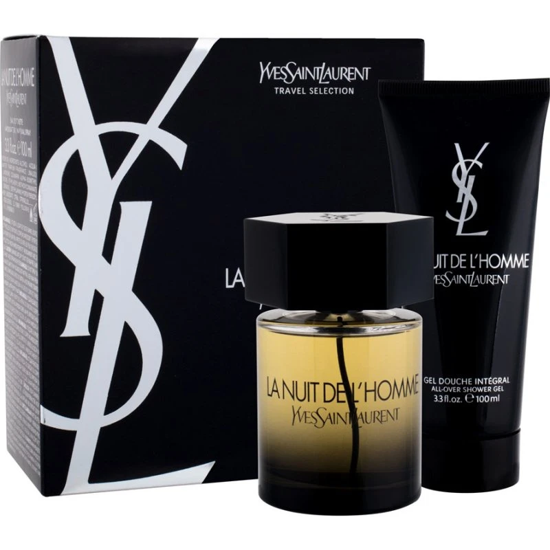 Yves Saint Laurent La Nuit De L'Homme zestaw: EDT 100 ml + żel 50 ml