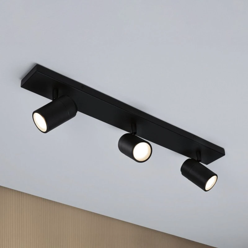 Paulmann Zyli 3 Lampa Sufitowa IP44 Matowa Czerń, 60 cm