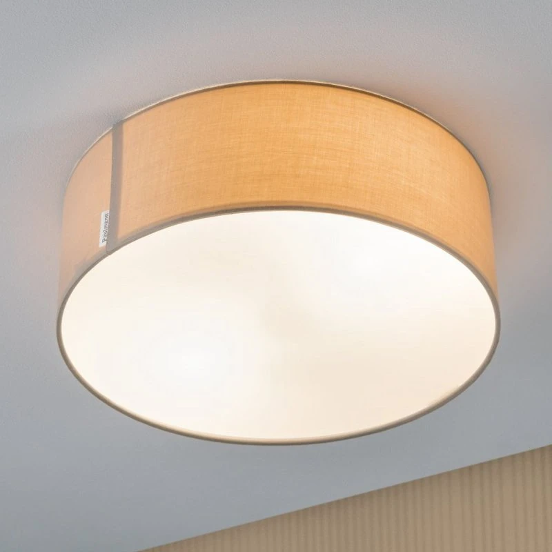 Paulmann Mari Lampa Sufitowa Beżowa - Tekstylna, Okrągła