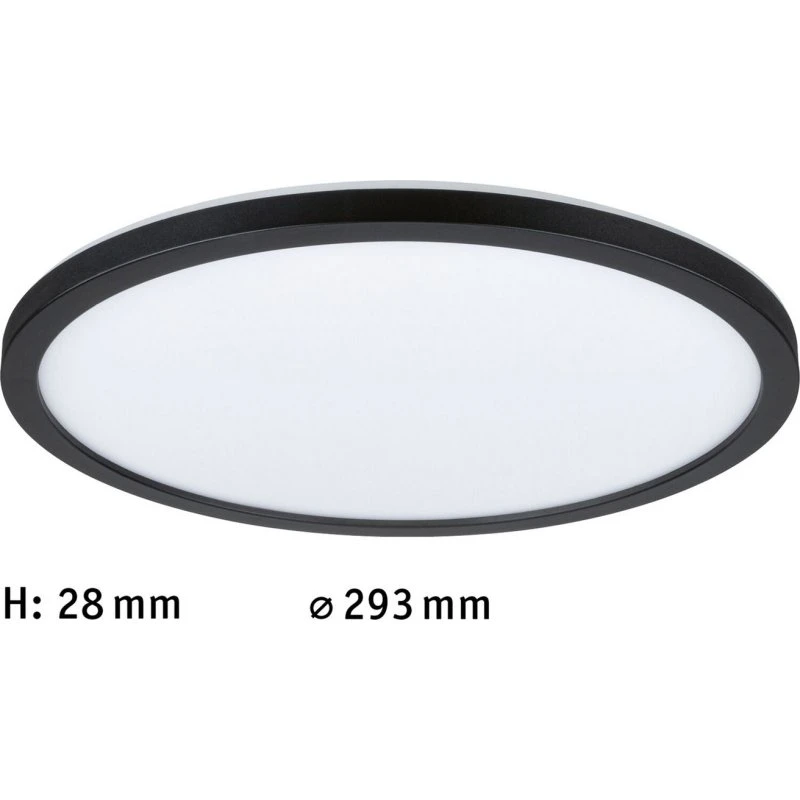 Paulmann Atria Shine Panel LED Czarny Ø29 cm 3000K