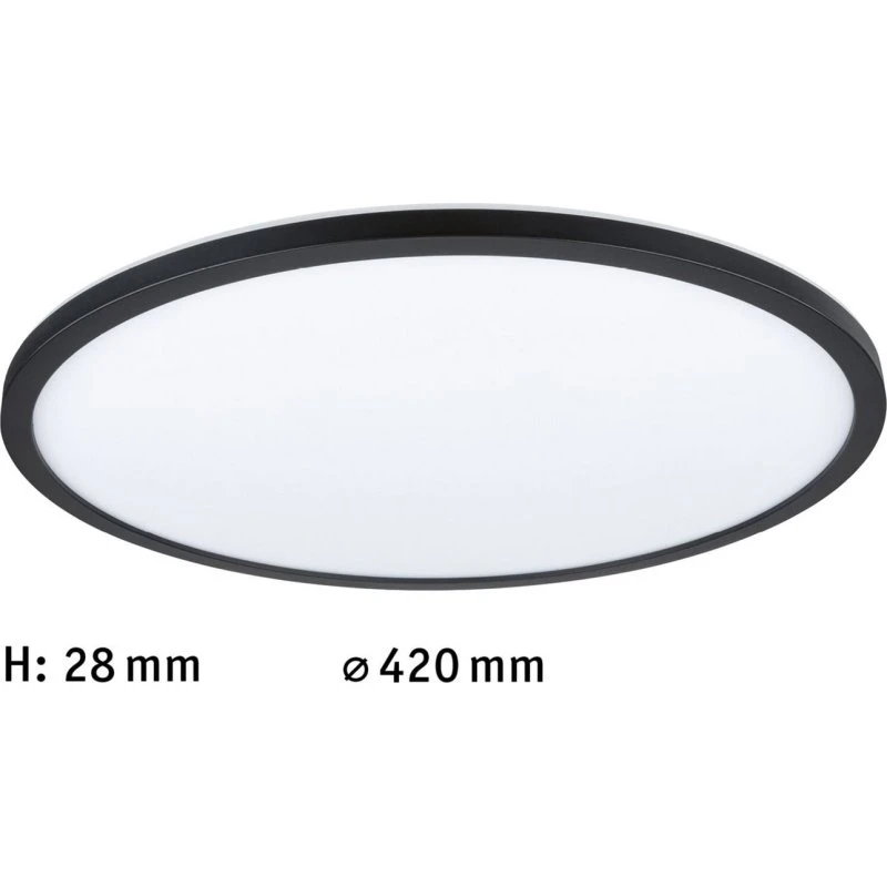 Paulmann Atria Shine LED Lampa Sufitowa 3-Step Dim. Black Ø42cm