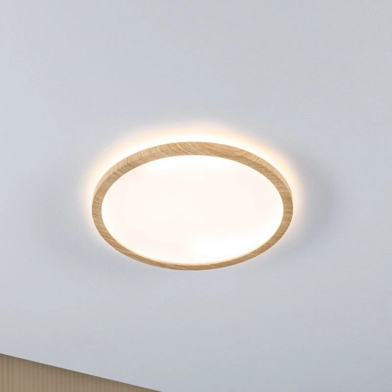 Paulmann Atria Shine LED Lampa Sufitowa Ø29cm Dąb IP44