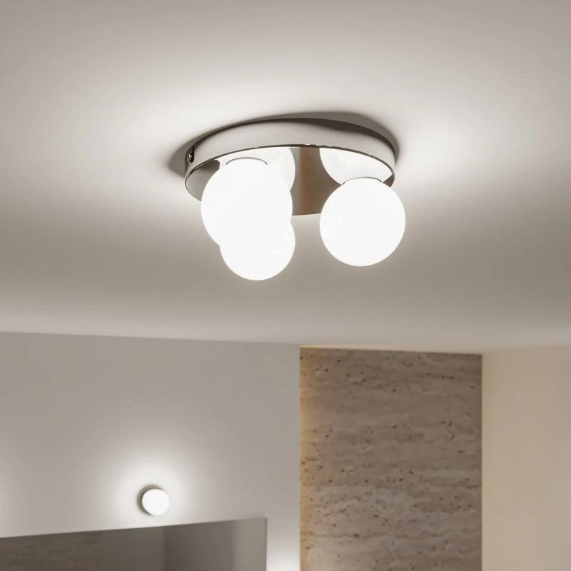 Paulmann Gove Lampa sufitowa IP44 Chrom/Satin G9 3-punktowa