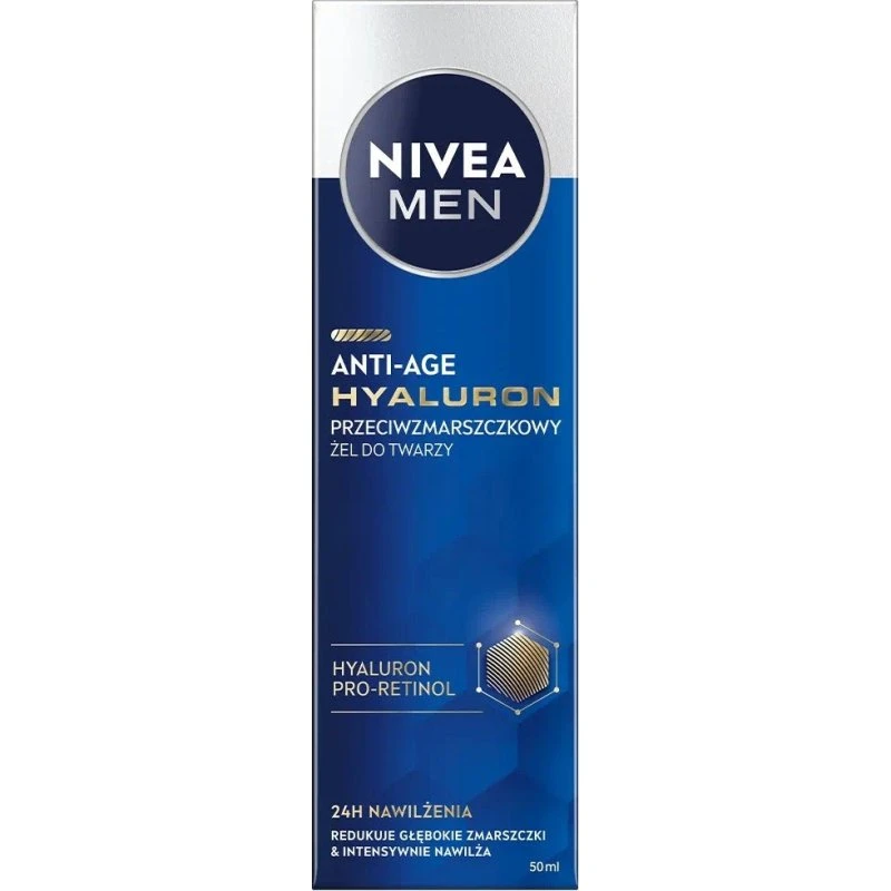 Nivea Men Hyaluron przeciwzmarszczkowy żel do twarzy 50ml