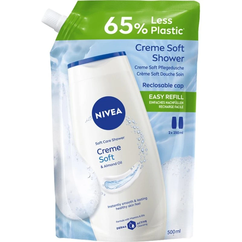 Nivea Creme Soft żel pod prysznic opakowanie uzupełniające 500ml