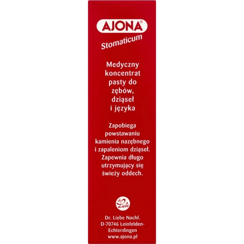 AJONA Stomaticum koncentrat pasty do zębów, dziąseł i języka 25ml