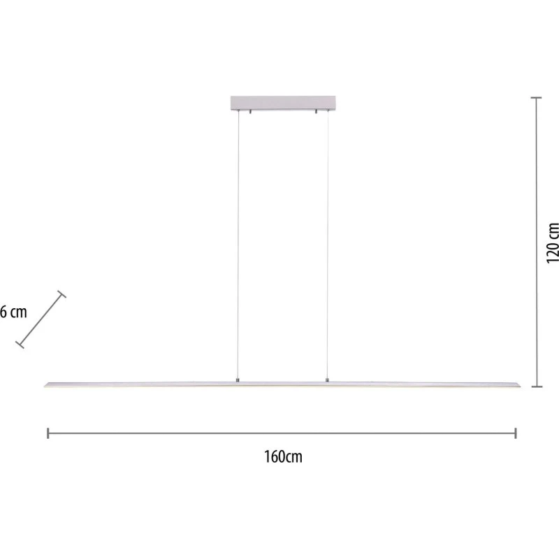 PURE Lite Żyrandol LED Diamond, 160 cm, CCT, ściemniany
