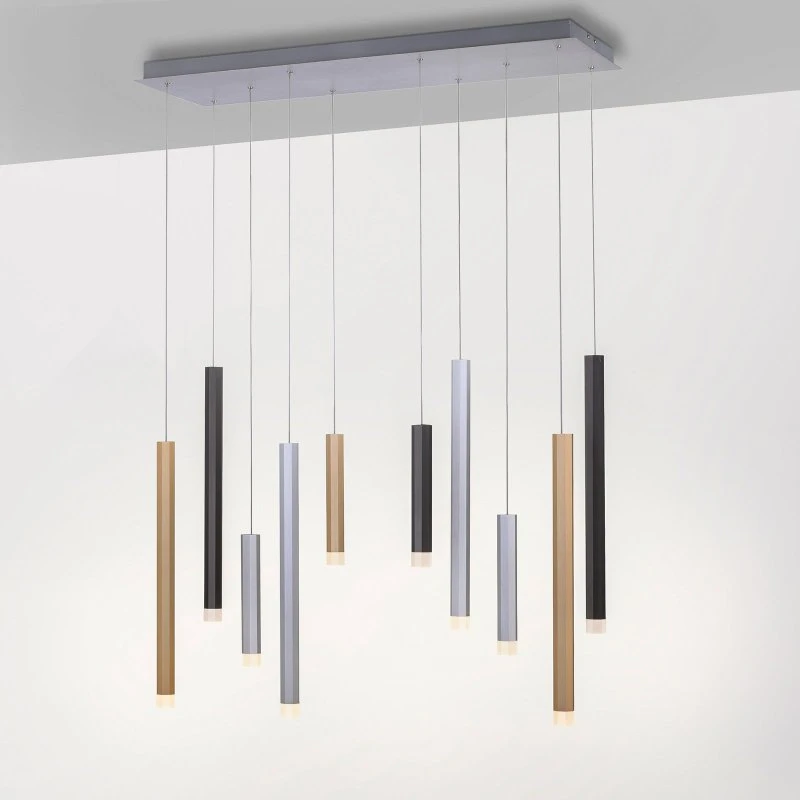 Lampa wisząca LED PURE Gemin – kolorowa, 10-punktowa