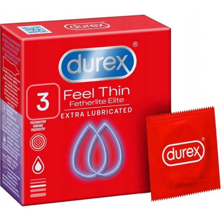 Durex Fetherlite Elite prezerwatywy ultracienkie 3 szt.