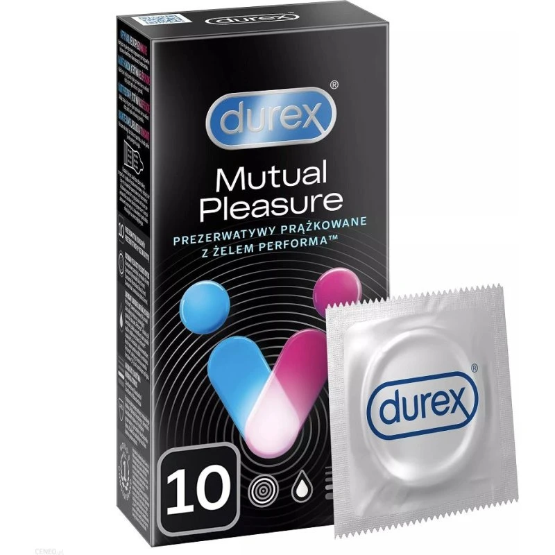 Durex Mutual Pleasure prezerwatywy z wypustkami, 10 szt.