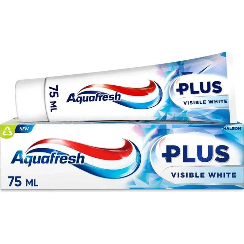 Aquafresh Plus Visible White pasta do zębów z fluorkiem 75ml