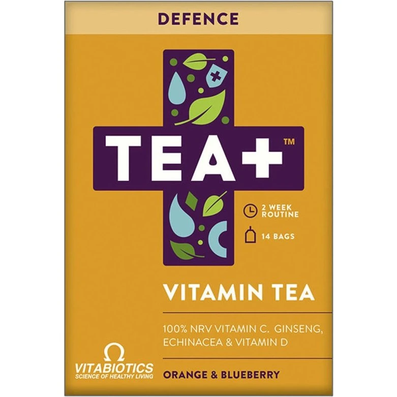 Vitabiotics Tea+ Defence herbata witaminowa z witaminą C, 14 torebek