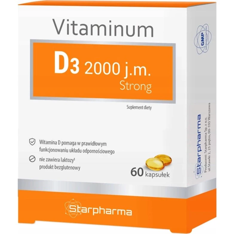 Starpharma Vitaminum D3 2000 j.m. Strong 60 kapsułek