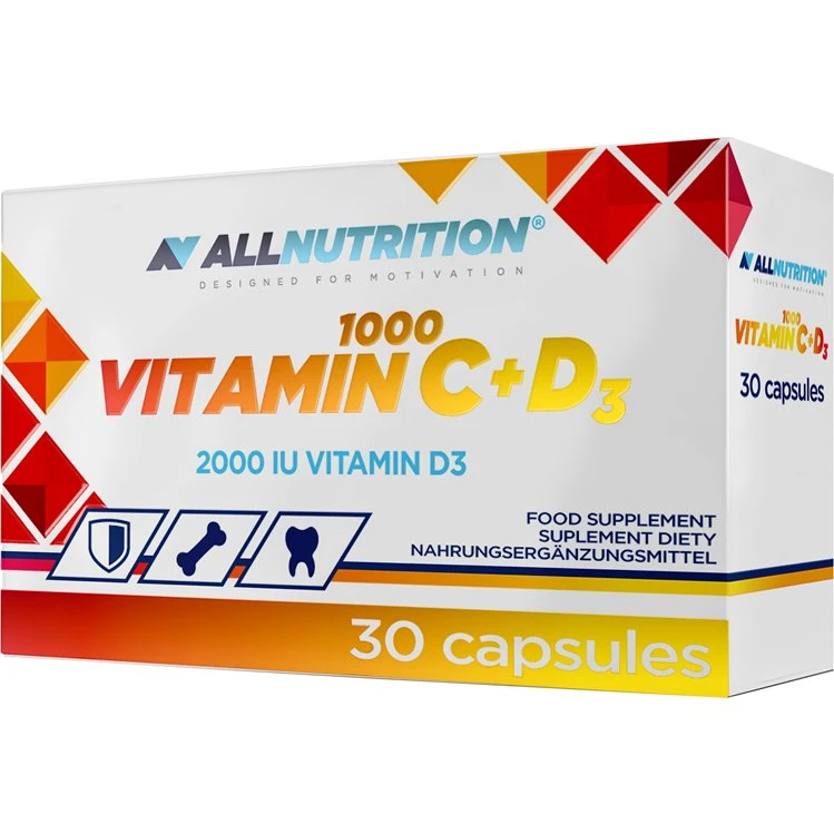 Allnutrition Vitamin C 1000 + D3 30 kapsułek
