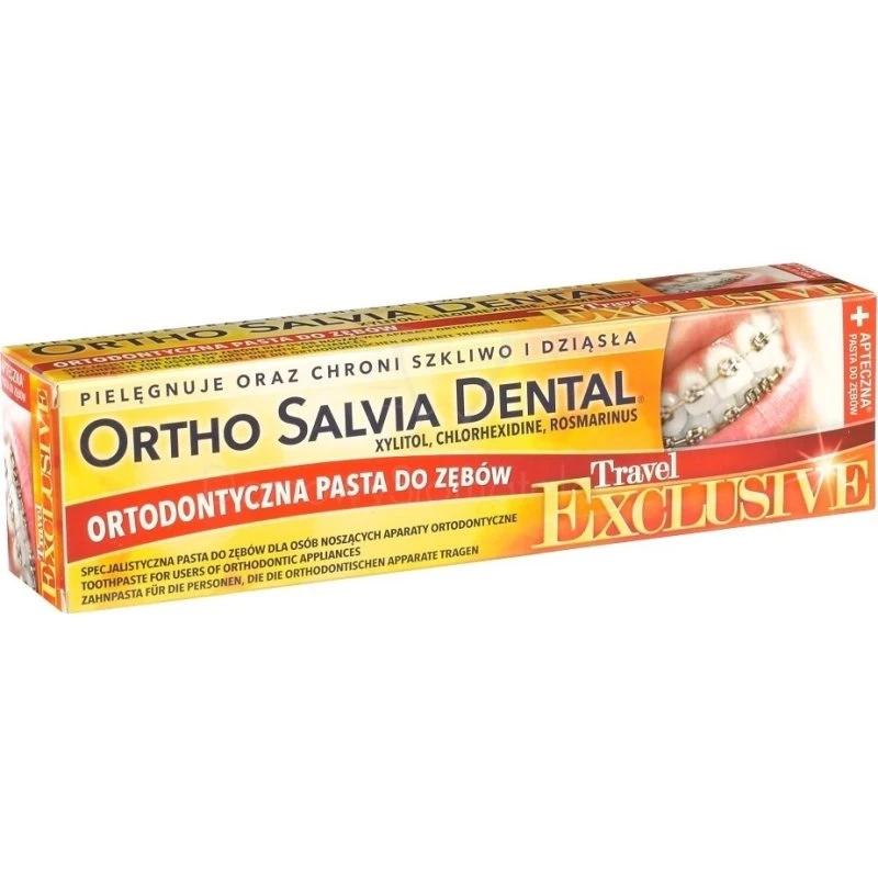 Ortho Salvia Exclusive Travel 75 ml – pasta do zębów dla aparatów