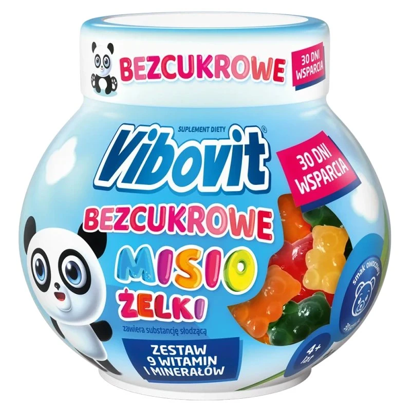 Vibovit Bezcukrowe Misio Żelki z 8 witaminami, 30 szt.