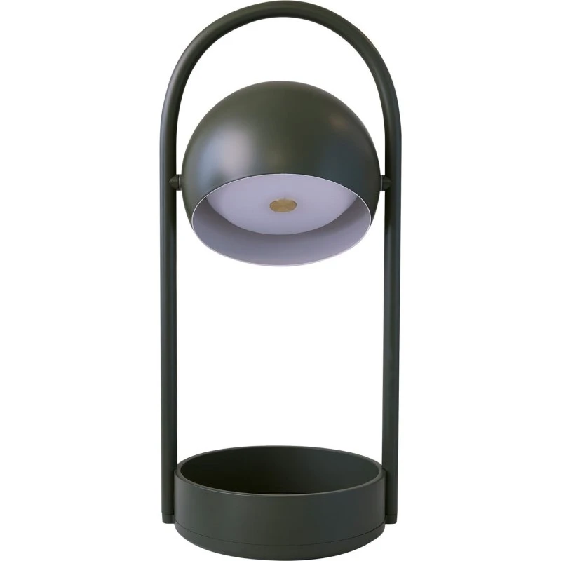 FRANDSEN Ball Portable - Lampa stołowa LED, oliwkowo-zielona