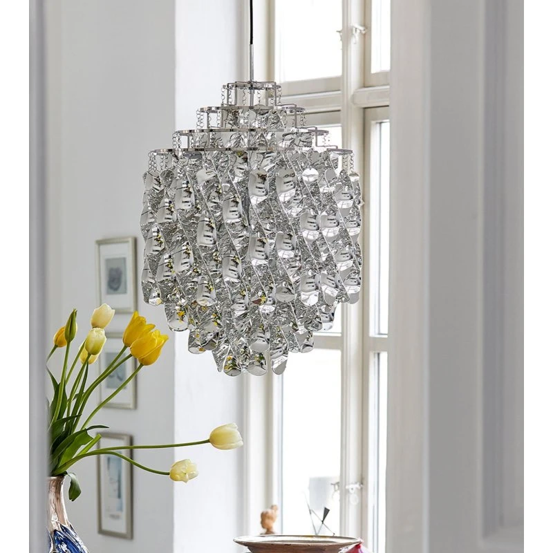 Verpan Spiral SP01 - Lampa wisząca srebrna
