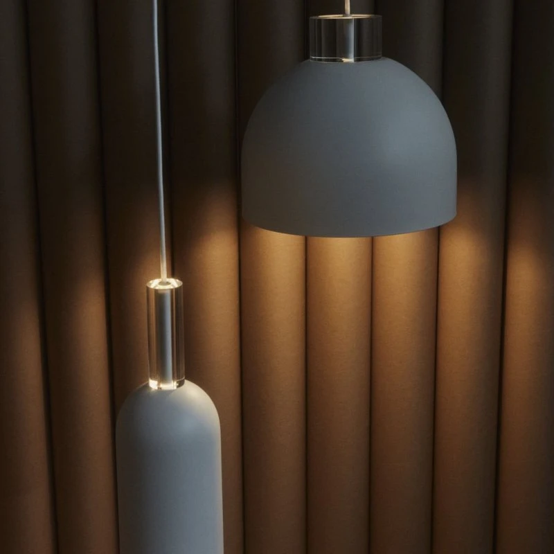 AYTM Luceo Cylinder Lampa Wisząca Biała/Przezroczysta Ø 12 cm