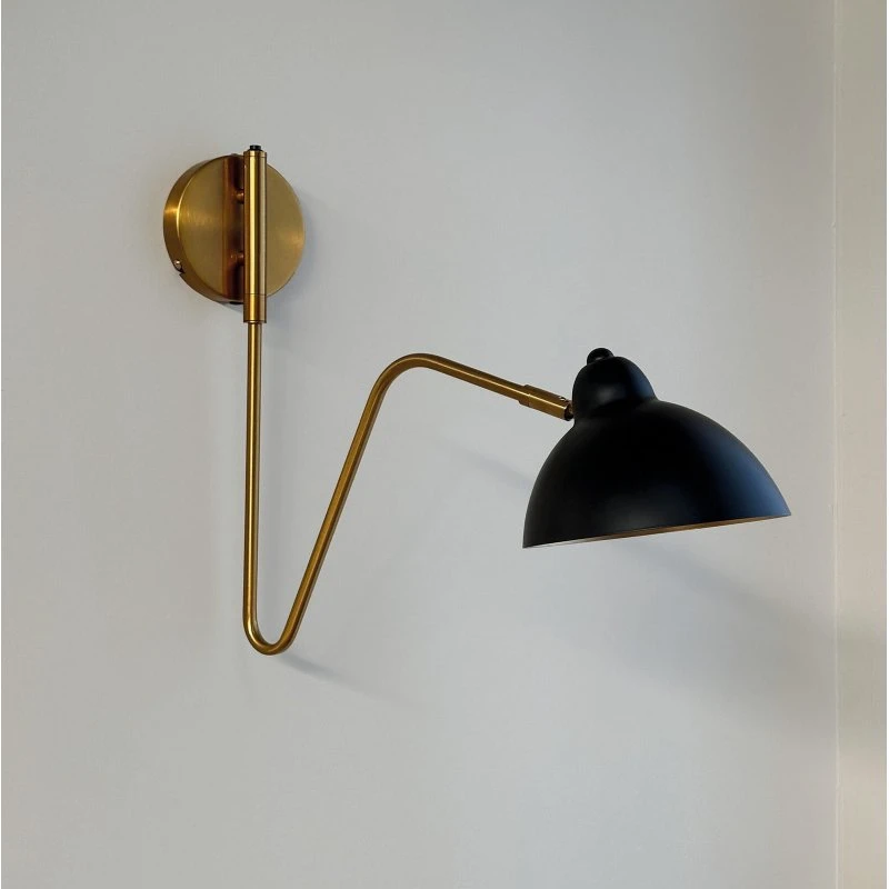 Dyberg Larsen Futura Lampa Ścienna Black/Brass