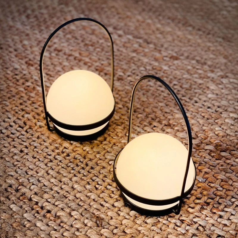 Dyberg Larsen Latarnia LED Summer, 2 sztuki, czarna