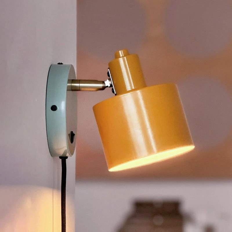 Dyberg Larsen Lampa ścienna Ocean, curry/turkusowa, 21 cm