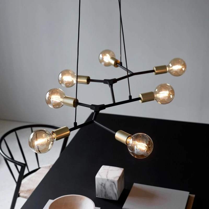 Nordlux Josefine 7 Lampa Wisząca Black