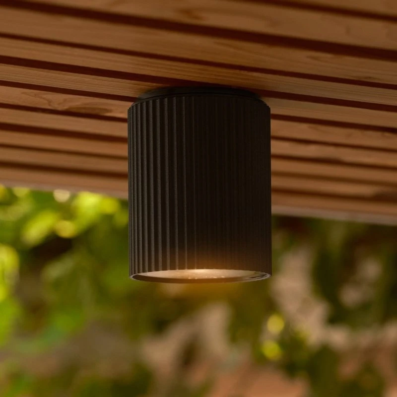 Nordlux Kyklop Ripple Lampa sufitowa zewnętrzna, czarna