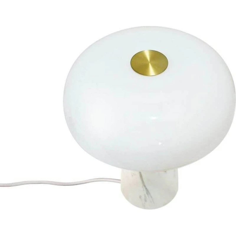 Nordlux Glossy Mini Lampa stołowa biała, marmur i szkło
