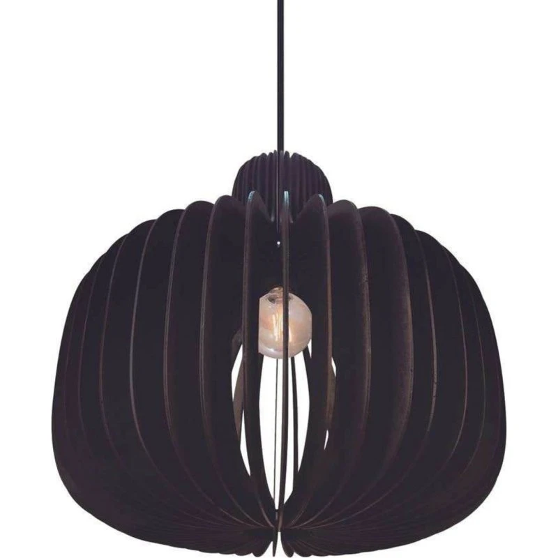 Nordlux Lampa wisząca Hazo 43 czarna z drewnem